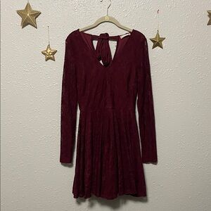Soft Burgundy Lace Dress